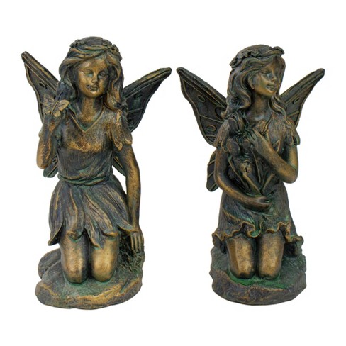 Erfly Outdoor Garden Statues, Bronze Garden Fairy Statues