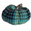 Gallerie II Mini Plaid Cushioned Fabric Pumpkin Figurines A/3 - 4 of 4