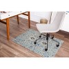 40"x54" Tabriz 1/4" Rug'D Chair Floor Mat Blue/Beige - Anji Mountain: Abstract Design, Felt Backing, Indoor Use, Spot Clean - 4 of 4