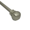 Versailles Vogue Steel Heavy Duty Curtain Rod Set for Windows with Ball Finial Pewter - 2 of 4