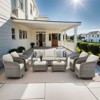 Buenhomino Outdoor Wicker Furniture Set – Swivel Glide Chairs, Sofas, Ottomans & Tables, All-Weather PE Rattan with Cushions for Patio, Garden & Deck - 2 of 4