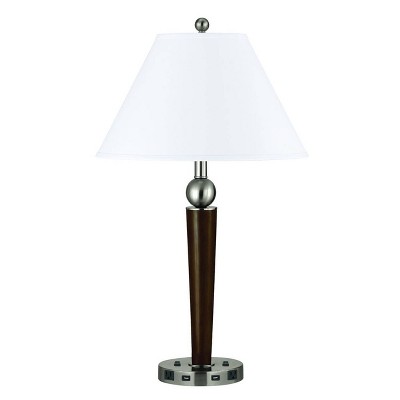 30" Metal Desk Lamp Espresso/Brushed Steel - Cal Lighting