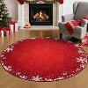 TackView Christmas Rug, Washable Floor Carpet Xmas Snowflake Decorative Indoor Throw Rug, Non-Slip Area Rug for Hallway, Kitchen - 2 of 4
