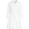 Lands' End Women's Poplin Button Front Dress with Godets - 3 of 4