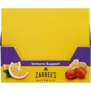 Zarbee's Naturals 96% Honey Natural Citrus Flavor Cough Soothers + Immune Support 14 pieces 14 ea Box - 1 of 3