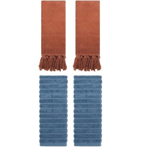 REGALWOVEN 4 Packs Solid Absorbent Soft Cotton Hand Towels 14" x 30" - 1 of 4