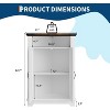 Compact Corner Bathroom Cabinet with Doors, Corner Storage for Bathroom, Kitchen, and Living Room, Freestanding Cabinet with Stylish Design, White - 2 of 4