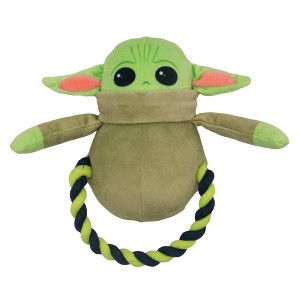 Buckle-Down Dog Toy Plush Rope Toy - Star Wars The Child Plush + Green Black Round Rope - 1 of 3