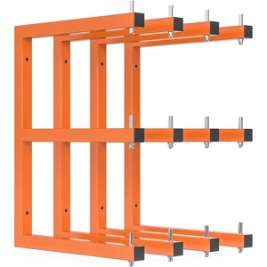 4-Pack Wall-Mounted Lumber Rack, Heavy-Duty 6-Tier Wood Storage, Orange Metal Garage Shelving for Indoor/Outdoor - 1 of 1