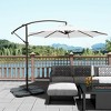 WestinTrends 10 Ft Outdoor Patio Cantilever Offset Umbrella with Base Weights - 2 of 3