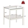 LOVMOR 2-Tier Tempered Glass End Table Set of 2, Rectangle Coffee Tabletop with MDF Layer, Modern Side Table for Living Room - 3 of 4
