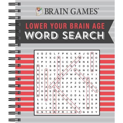 Brain Games - Lower Your Brain Age - Word Search - by  Publications International Ltd & Brain Games (Spiral Bound)