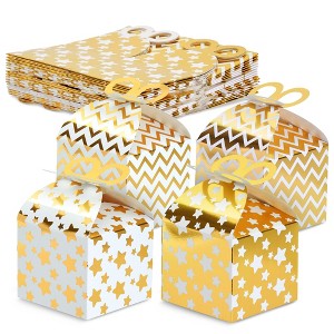 Best Paper Greetings 36 Pack Mini Gable Boxes for Party Favors, Birthday, Wedding, Anniversaries, Valentines, Engagement, 4 Designs, 3.7x3.2x3.7 in - 1 of 4