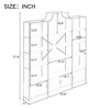 NicBex Bookcases for Living Room 74.8" H 5 Tiers Office Bookshelf Display Shelf Bookcase with Round Top, X Bar Gold Frame - 4 of 4