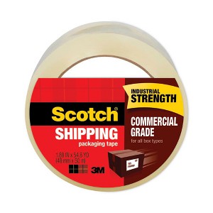 Scotch 3750 Commercial Grade Packaging Tape with ST-181 Pistol-Grip Dispenser, 3" Core, 1.88" x 54.6 yds, Clear, 36/Carton - 1 of 4