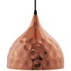 Modway Dimple 11" Bell-Shaped Rose Gold Pendant Light – Modern Hanging Light Fixture with Metallic Finish - 2 of 4
