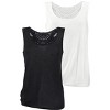 Women's 2 Pk Crochet Back Tops - LASCANA - 2 of 4