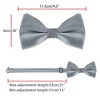 Allegra K Men's Business Causal Matching Pocket Squares Pre-Tied Bow Tie Sets - 3 of 4