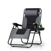Captiva Designs Patio Zero Gravity Free XL Padded Seat Recliner with Cup Holder & Alloy Steel Frame - Gray - 2 of 4