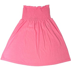 Bebe Womens' One-Piece Terrycloth Smocked Swim Tube Dresses - 1 of 3