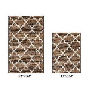 Savio Collection 100% Micro Polyester 2 Piece Bath Rug Set - Better Trends - 1 of 4