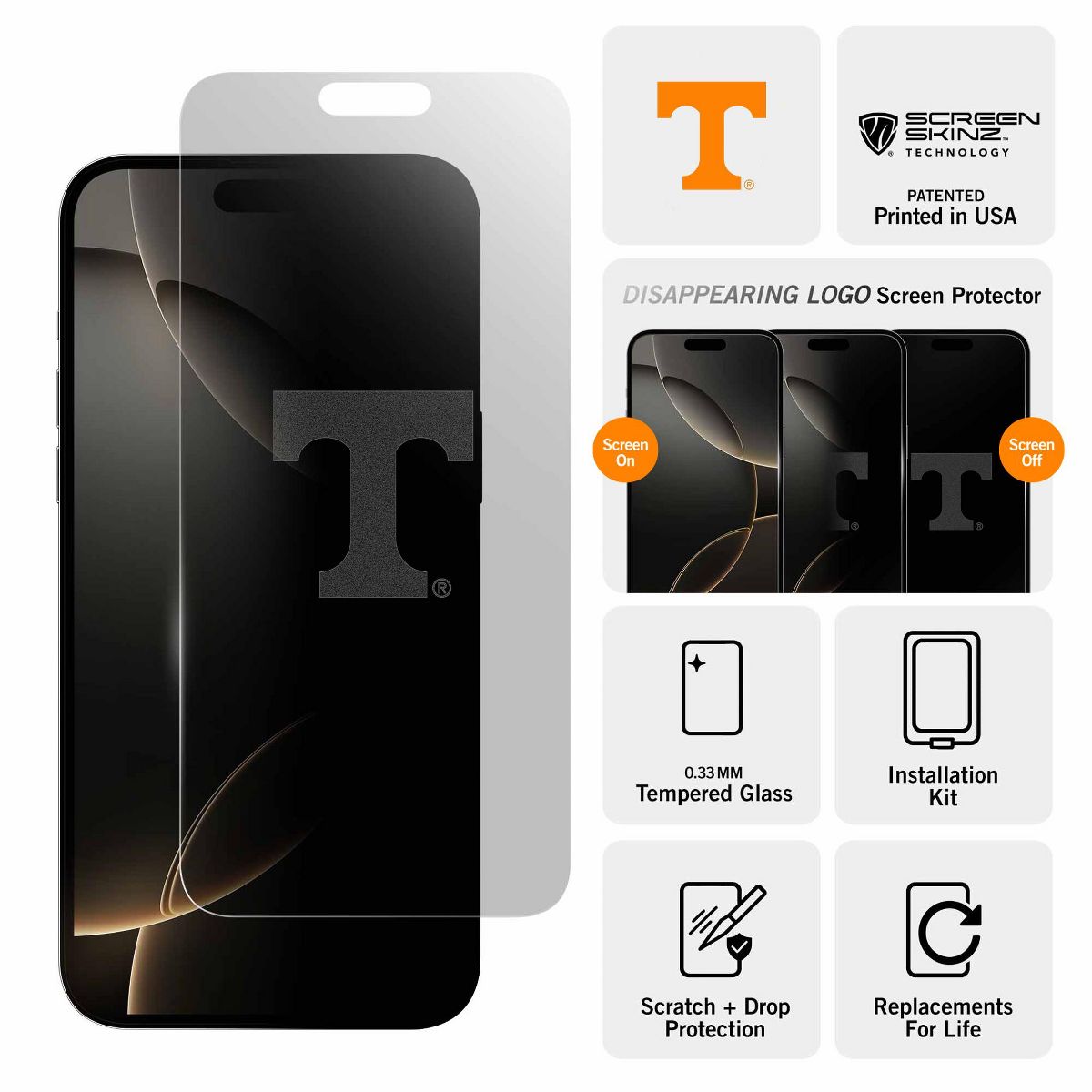 Screen Skinz Tennessee Volunteers Clear Screen Protector - thumbnail 3