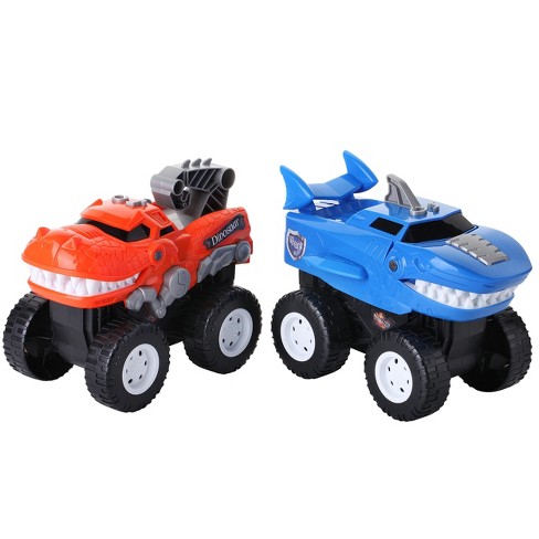 Imprensa Toy Car Dinosaur, Dinosaur Monsters Truck for Boy,Conjunto de  brinquedos de carro Dino para crianças, veículos de puxar para trás para  jogos de dinossauros, presentes de aniversário Generic