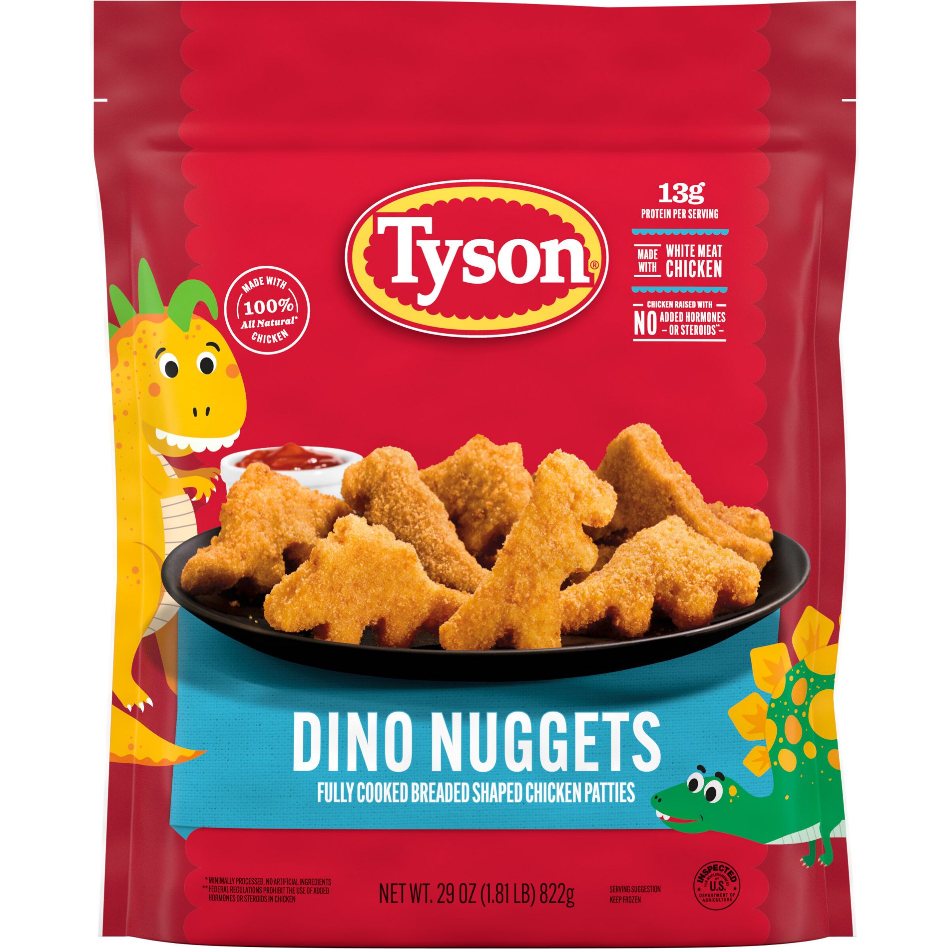 Tyson All Natural White Meat Fun Nuggets Frozen 29 Oz