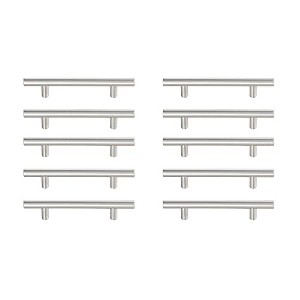 Elegant Lighting Quinn 4Inch Center to Center Brushed Nickel Bar Pull Multipack (set of 10) - 1 of 4