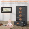 64.21Inch,5 Drawer Metal Lateral File Cabinet , Black Filing Cabinet with Lock, Lockable File Cabinet for Home Office,Black - 3 of 4