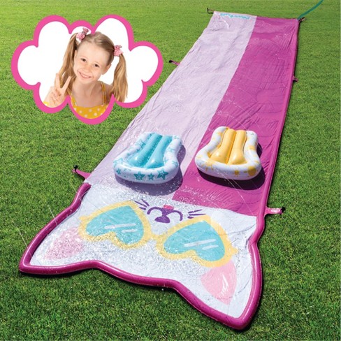 Icebreaker Water Slide with Racing Raft and Water Sprayer Slip and Slide Waterslide Over 16 Ft Long by Jilong 