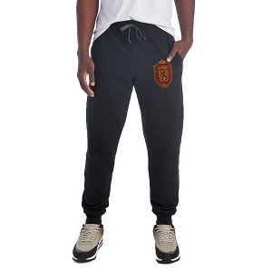 Harry Potter Gryffindor Plaid Crest Unisex Jogger Sweatpants with Pockets for Men and Women Black - 1 of 4