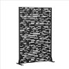 PexFix Outdoor Metal Privacy Screen Garden Fence Wave Pattern Wall Applique - 3 of 4