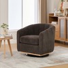 Lycvki 32.28 in.W 360° Swivel Chair with Chenille Cushioned and Metal Base - 4 of 4