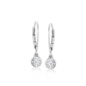 Ross-Simons 0.50 ct. t.w. Lab-Grown Diamond Drop Earrings in Sterling Silver - 1 of 3