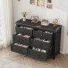 6 Dresser for Bedroom, 47" Wide Dresser, Wide Drawer Dresser with Storage Freestanding, Wooden Closet Dresser Storage Chest for Bedroom, Walnut - 4 of 4