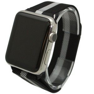 Olivia Pratt Black And White Printed Mesh Apple Watch Band 38mm - 1 of 4