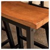4pc Pomeroy Dining Set Walnut - Christopher Knight Home: Rubberwood Counter Height, Includes Bench & Stools - 3 of 4
