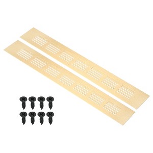 Unique Bargains Aluminum Rectangle with Mounting Screw Cabinet Air Vent Cover 2 Pcs - 1 of 4