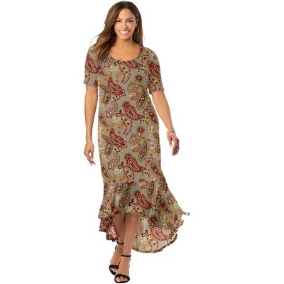new khaki playful paisley