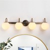 LNC Aladarimostinin 33-in 4-Lights Polished Gold and Opal Glass Mid-century Vanity Lights - 2 of 4