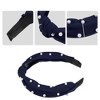 Unique Bargains Women's Satin Knotted Pearl Headband 1.1 Inch Wide 1 Pc - 4 of 4