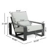 Aluminum Outdoor Club Chair, Modern Rust Resistant Patio Lounge with Olefin Cushion, 32.5" Wide for Outdoor Use-3irtyhousy - 4 of 4