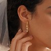 Gold Earrings for Women Trendy, Simple Dainty 14K Gold Plated Paperclip Square Chain Link Dangle Pin Stud Huggie Earrings Lightweight - 3 of 4