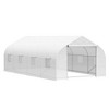 NicBex 20'x10'x7' Walk-in Tunnel Greenhouse with Roll-up Windows and Zippered Door, PE Cover for Growing Flowers, Herbs, Vegetables, Saplings, White - 2 of 4