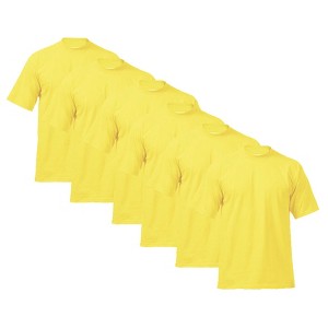 6 Pack Pro Club Men's Heavyweight Short Sleeve Tee T-Shirt - 1 of 4