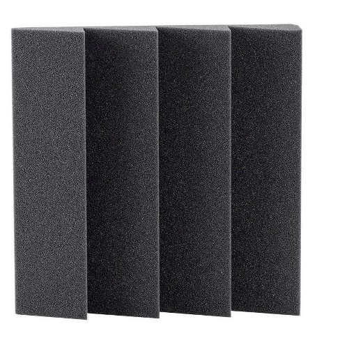 Top Quality 24 Pack Acoustic Foam Panels 2 X 12 X 12 Soundproofing Studio Foam Wedge Tiles Fireproof 24PCS, Black&Blue Ideal for Home & Studio Sound Insulation