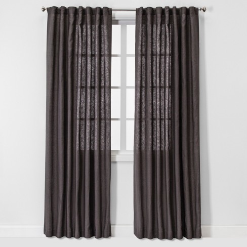 1pc 54 X108 Light Filtering Linen Window Curtain Panel Brown Dark Gray Threshold Target