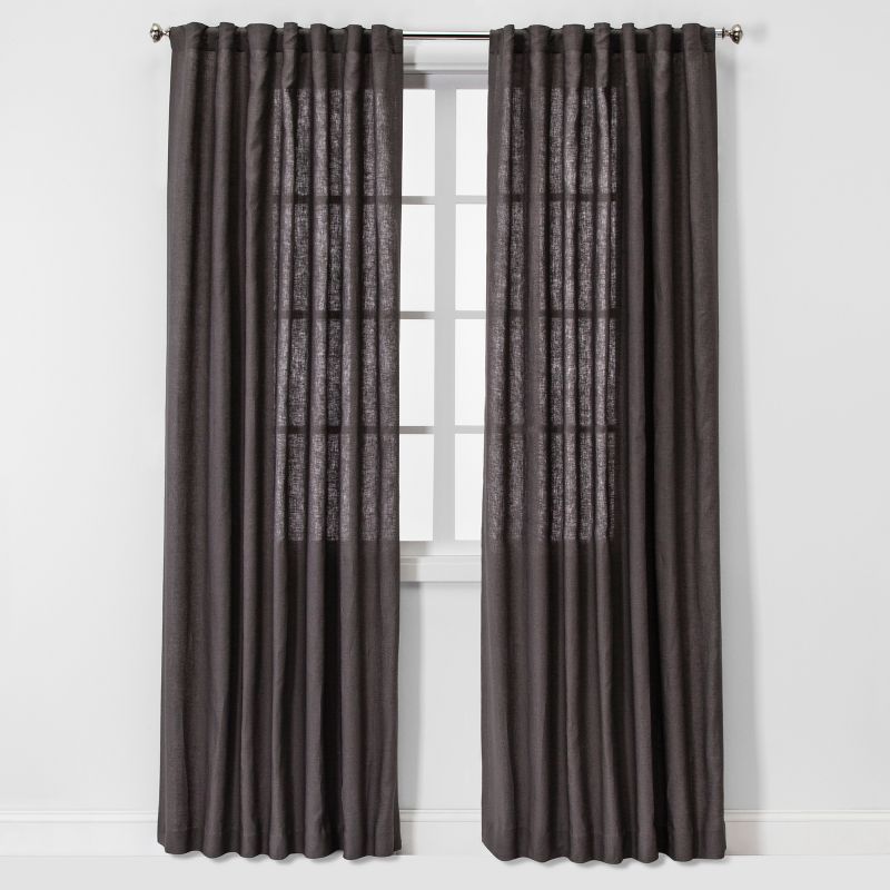 1pc Light Filtering Linen Window Curtain Panel - Threshold™, 1 of 13