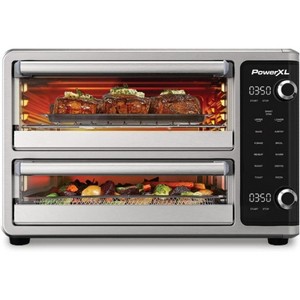 PowerXL SmartSynx Dual Door Air Fryer Oven, 10 Cooking Functions including Bake, Broil, Toast, Roast & More, Great for Family Meals, Stainless Steel - 1 of 4